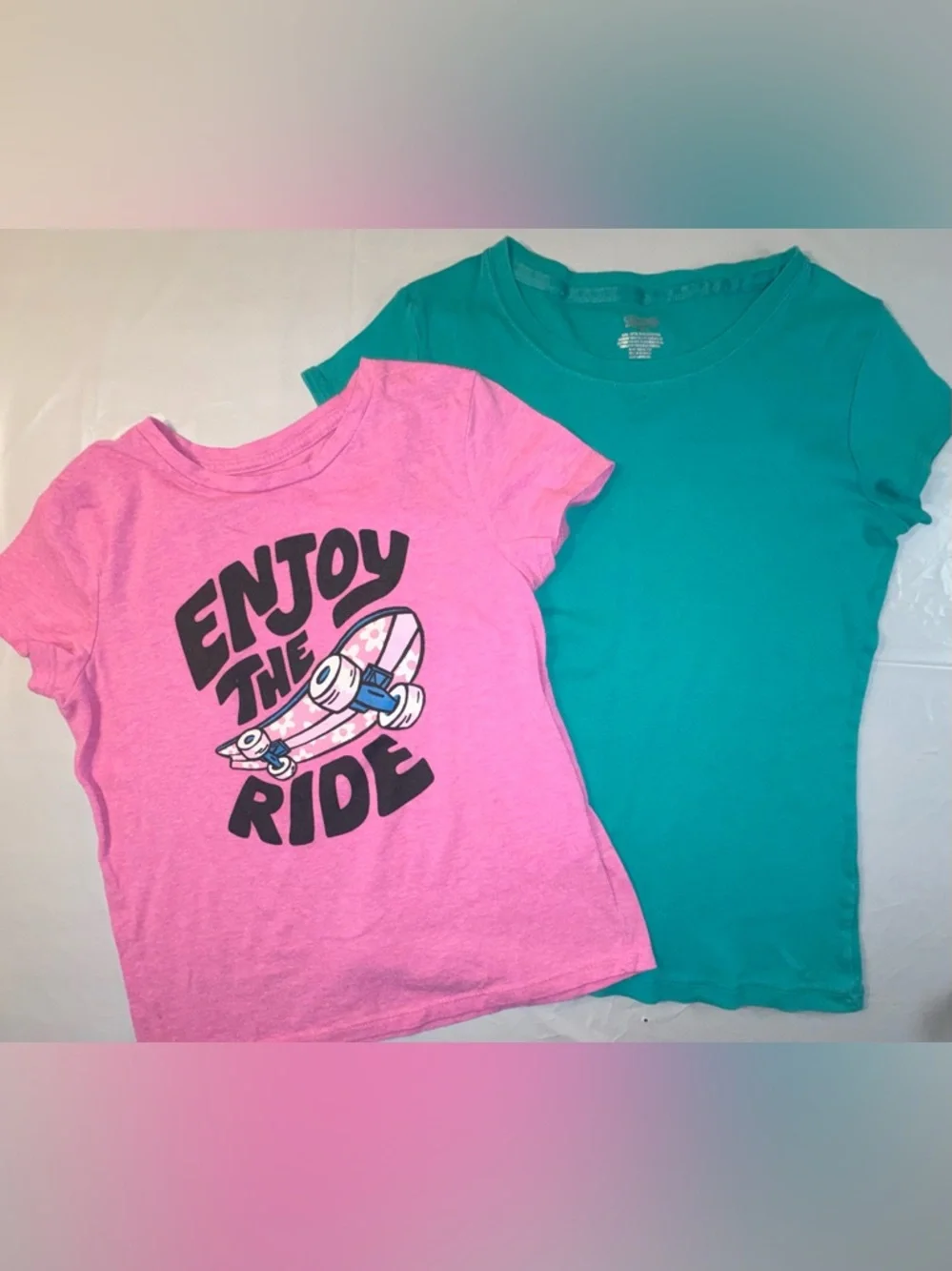 Bundle of Floral & Ombre Floaty Dress, Capri Leggings, 2 Tees, & Shorty Pajamas